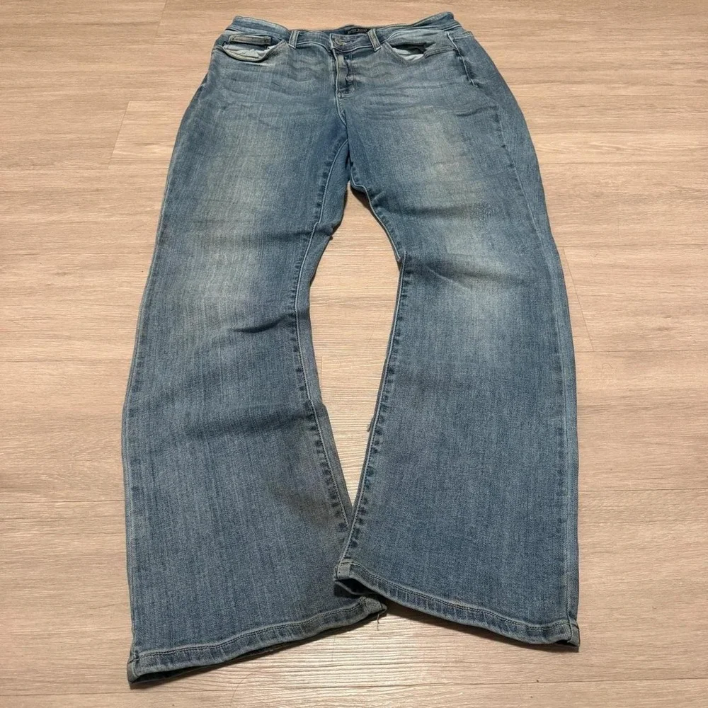 32x32 Blue Faded Bootcut Jeans Y2K Grunge Vintage